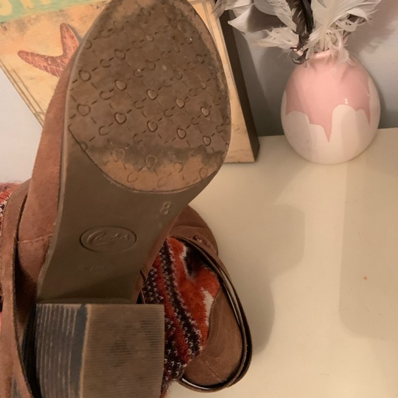 Candies Womens Mid Calf Brown Boots Tribal Pattern size 8 medium - Picture 8 of 8